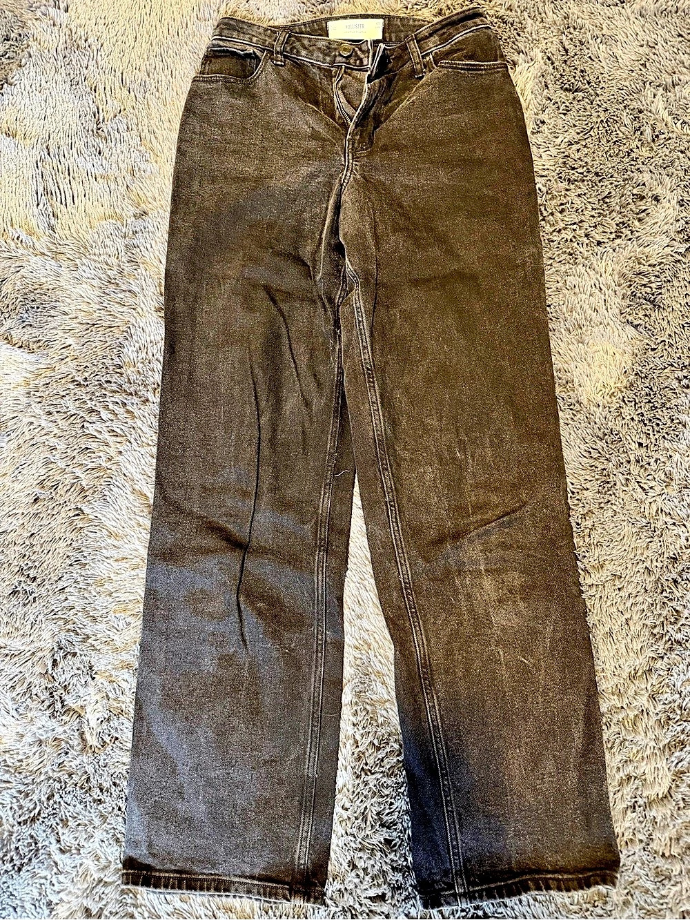 Hollister High-Rise Straight Jeans Black